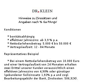 Dr. Klein Autokredit